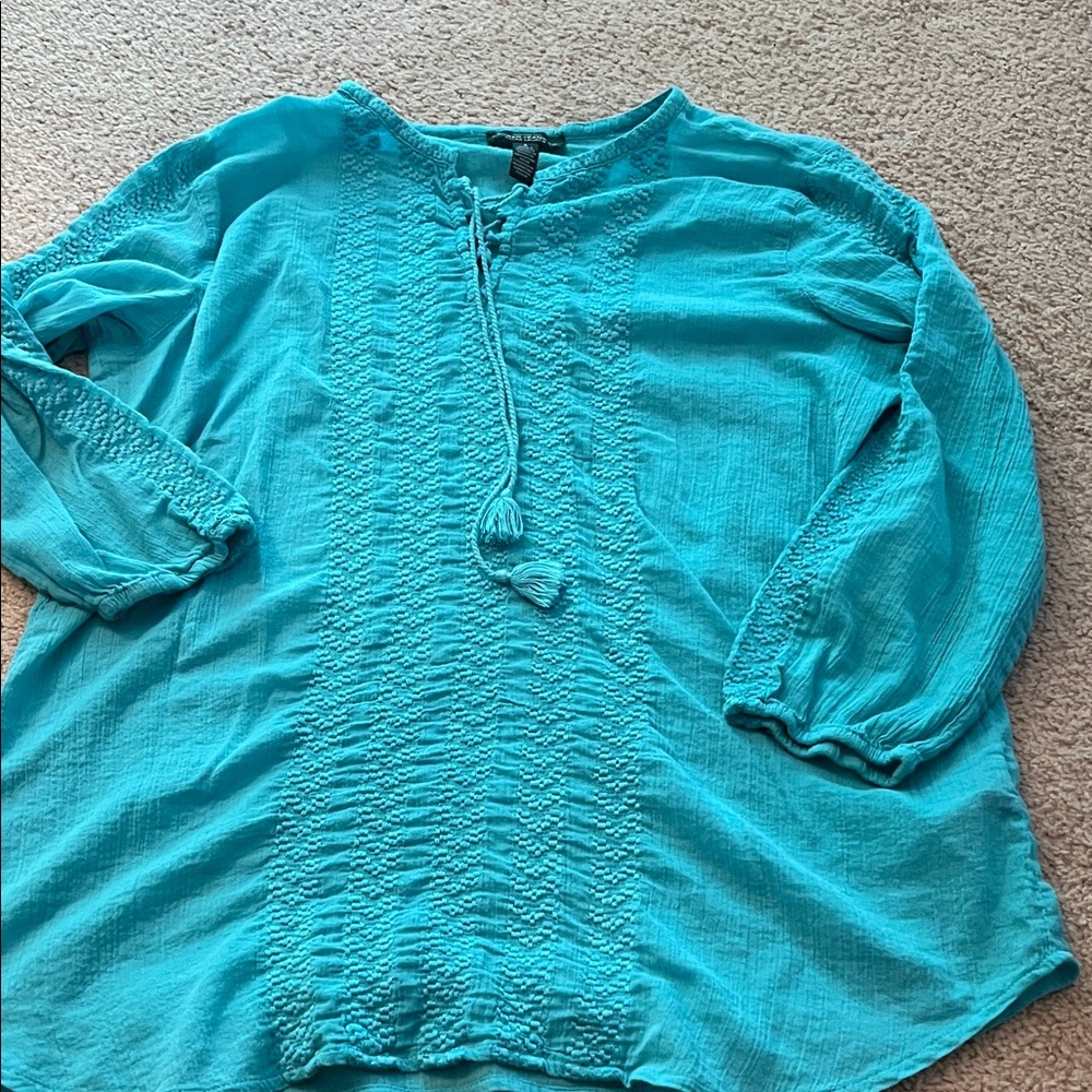 Lauren Jeans Co. Ralph Lauren Aqua Tunic Top